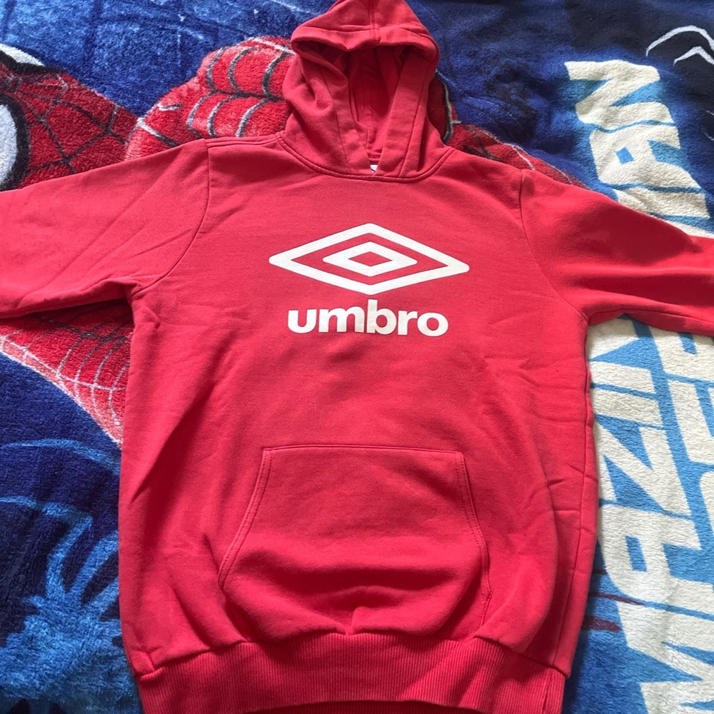 Red Umbro hoodie for youth
